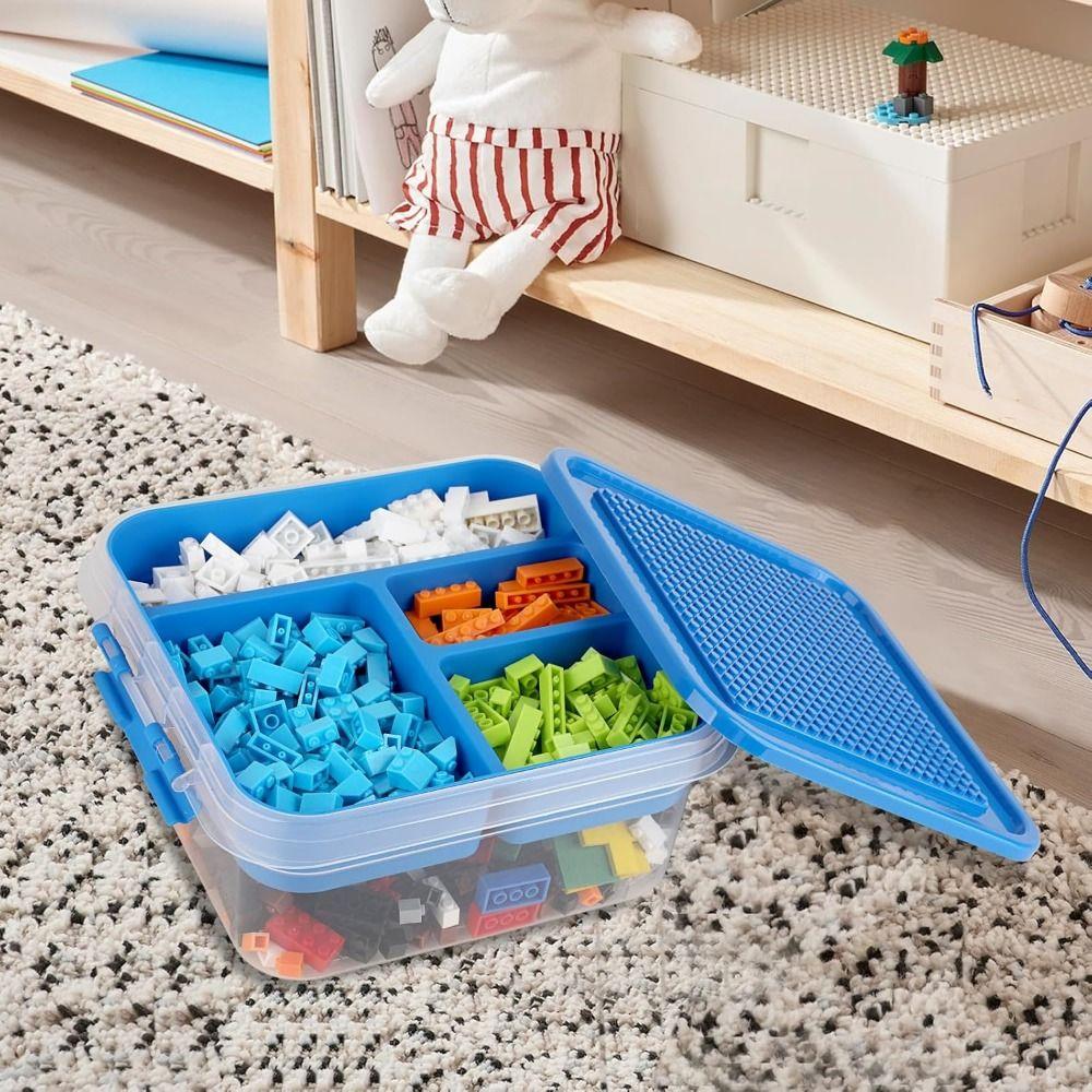 Stackable Building Blocks Storage Box Dustproof Particle Holder Sealed Storage Jars Household