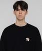 Graver [Unisex] Flower Dot Logo Smile Sweatshirt_Black