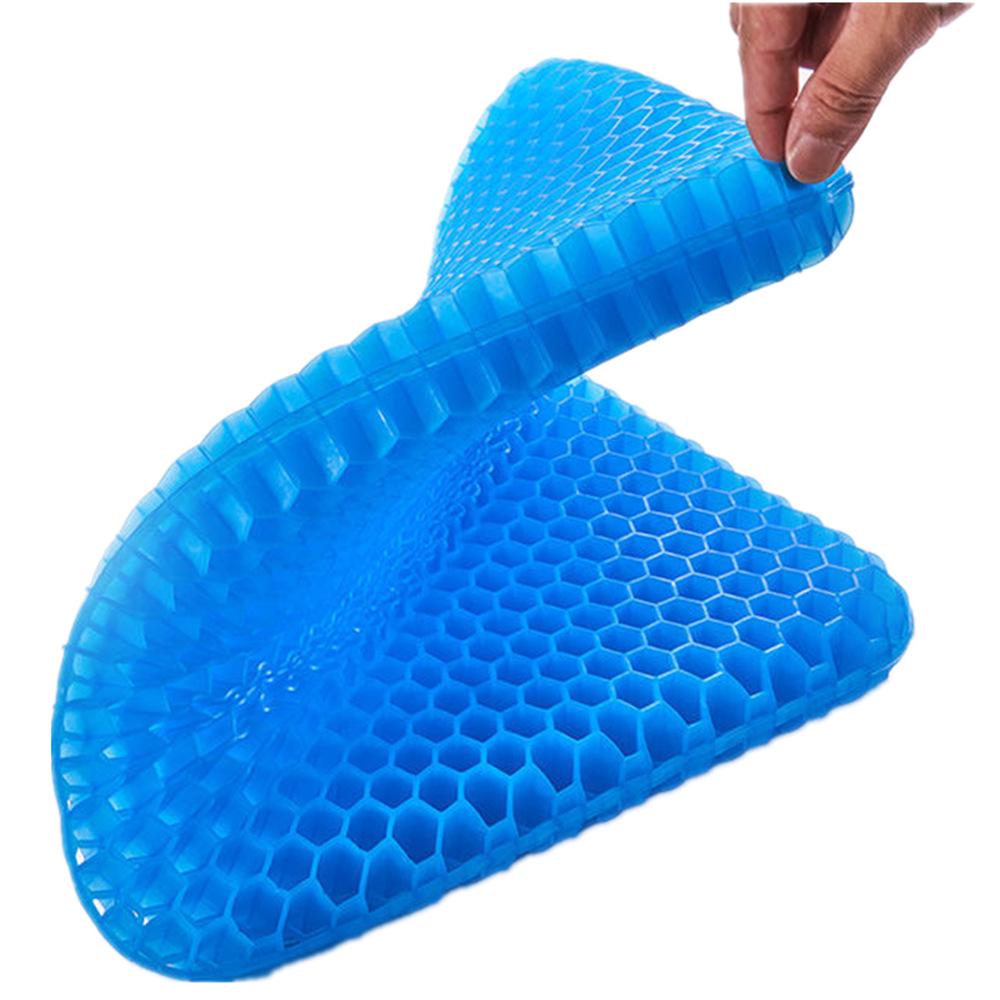 Gel Honeycomb Seat Cushion - Breathable, Double-Layer, Square Ice Pad for Car and Chairs