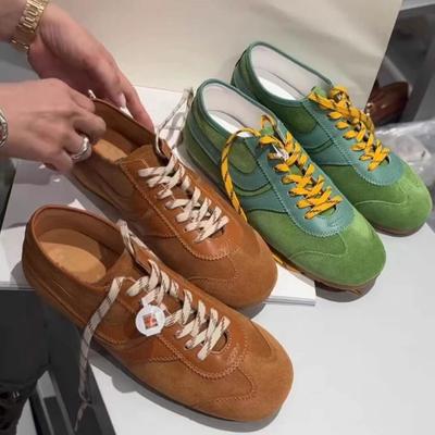 Retro Casual Style Moral Training Shoes Flat Single Shoes 2024 Summer New Women's Shoes Women's Low-top Women's Commuting Forrest Gump Shoes