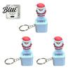 Novelty Christmas Party Favor Santa Sound Light Keychain Interactive Glowing Ornament with Festive Tunes Funny Xmas Gift for Adults USB-C