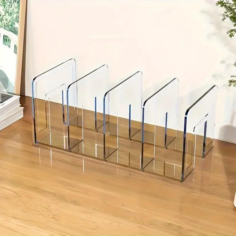 Průhledný plastový organizér na kabelku na kabelku 4 sekce Oddělovač police na tašku Skříňka na peněženku Stojan na displej Organizér na kabelku Držák