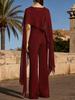 New Women's Irregular Top & Slim-Fit Jumpsuit Two-Piece Set - Elegant Party Fashion