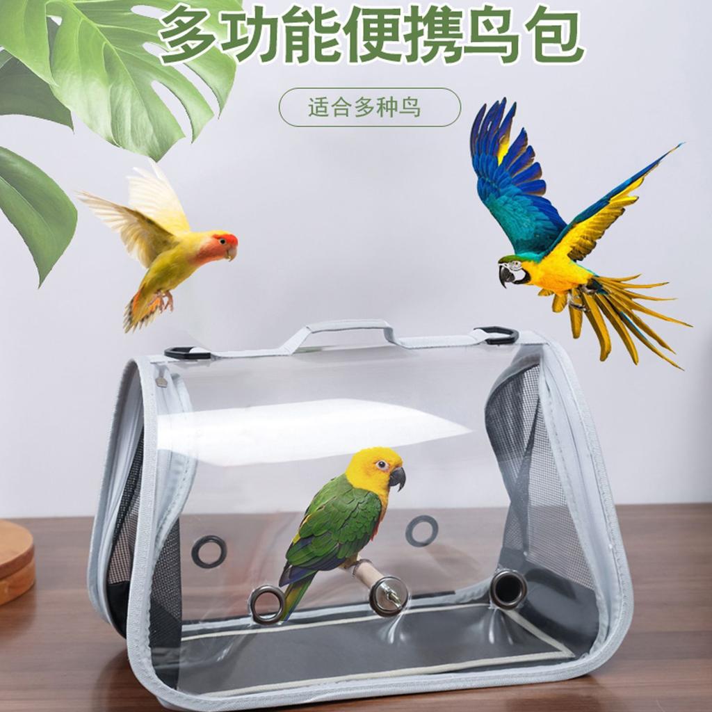 Portable Pet Outgoing Carrier Bag Adjustable Strap Crossbody Carry Cage for Hamster Parrot Chinchilla Ferret Outdoor Walking