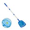 Pool Skimmer Net Telescopic Pole Fine Mesh Pool Cleaning Tool Pool Rake Detachable Reliable Stable Pool Rake for Swimming Pools