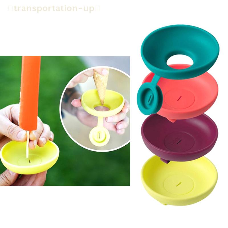 Kids Reusable Silicone Ice Cream Tray, Colorful Popsicle Holders Anti-Drip