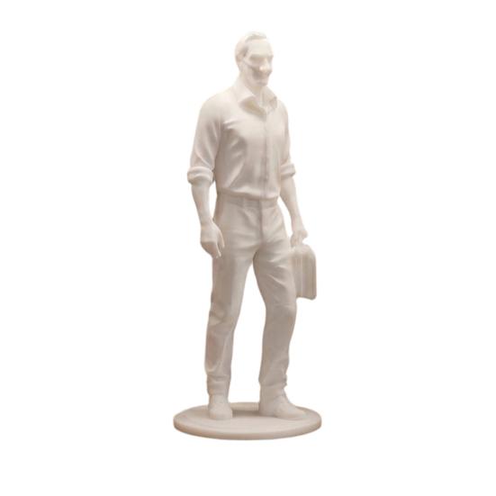 Desk Businessman Statue, 3D Printed Office Decor for Men, Executive Figurine with Briefcase, Motivational Home Office Gift