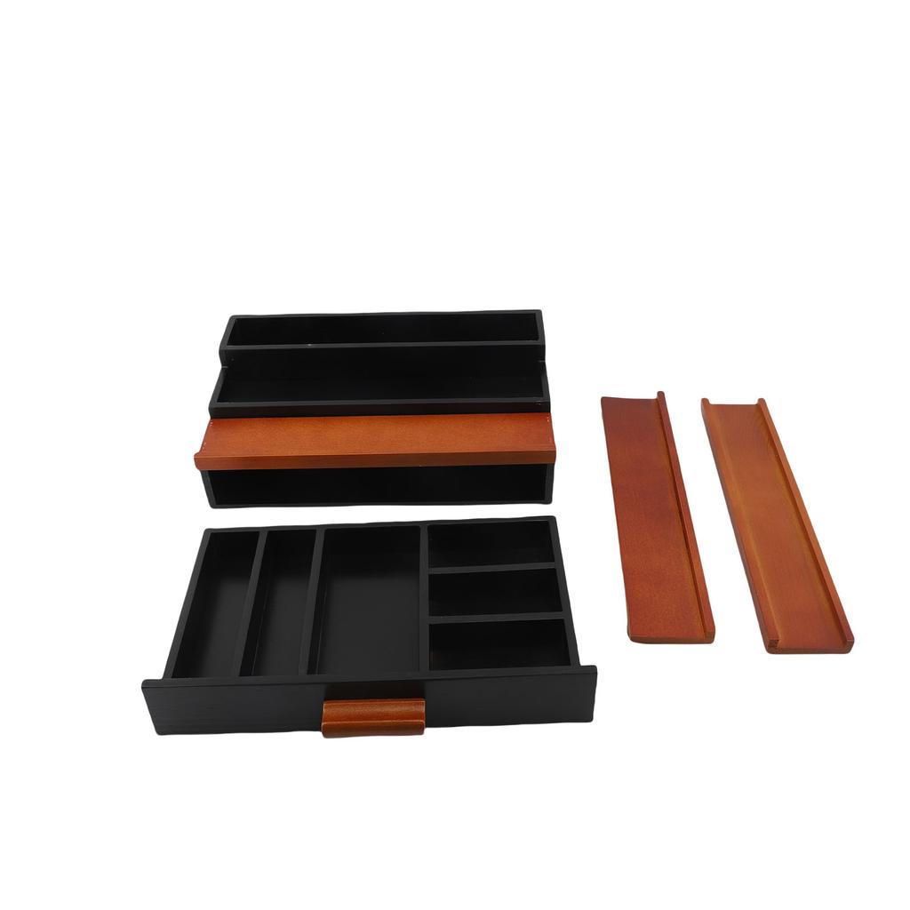 Organizzatore per Profumi da Uomo Donna a 3 Livelli in Legno Massiccio Scaffale Espositore per Profumi Rialzo con Cassetto per Gioielli Cosmetici