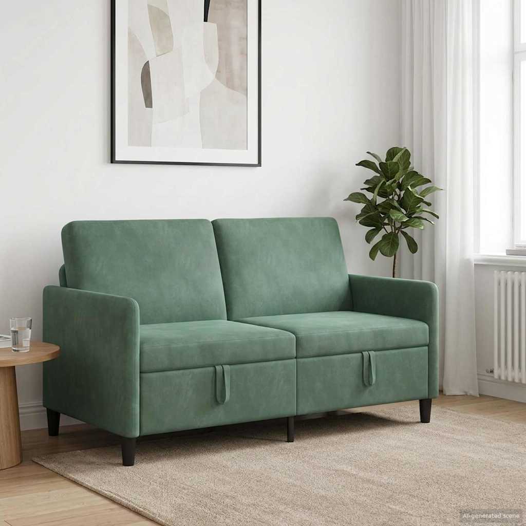 Green Turquoise Storage Sofa 152 X 78 X 87 Cm Polyester