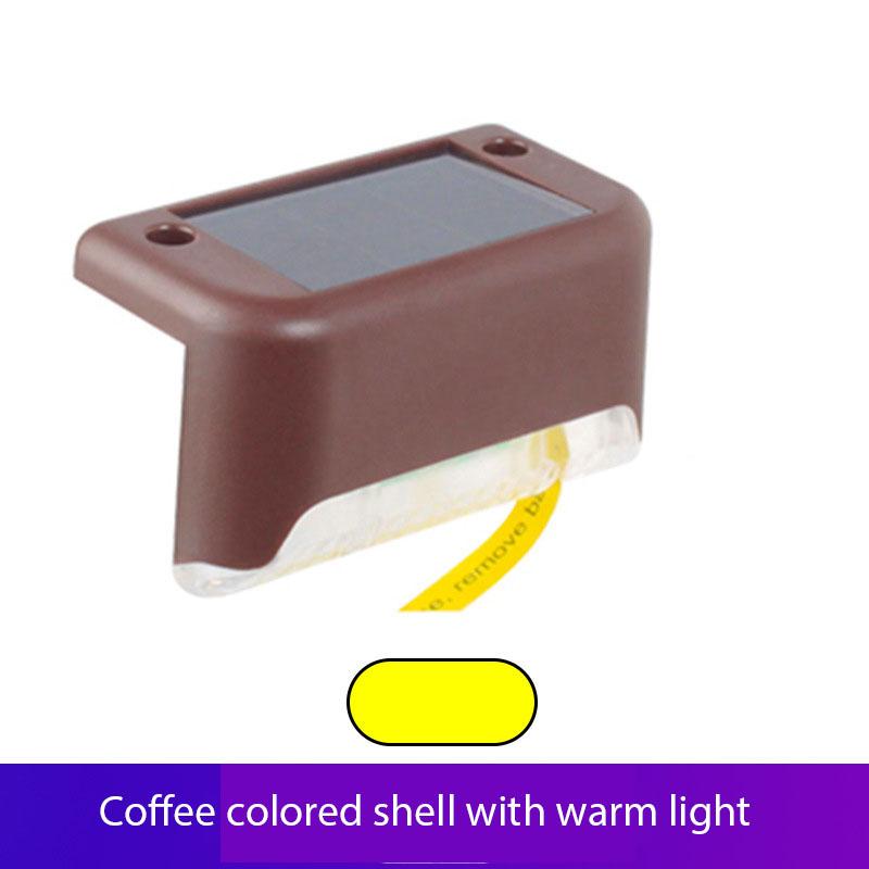 4Pack LED Solar Stair Light Lamp Waterproof Passage Courtyard Guardrail Step Night Light for Outdoor Garden Borders Terrace