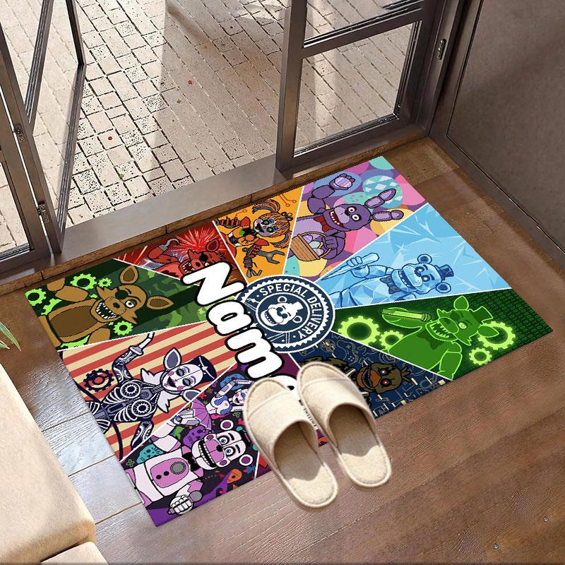 Custom Name Personalized Five Nights at Freddy's Print Carpet, Versatile Home Decor Rug, for Playroom, Apartment, Balcony, Entryway, Hallway Gift