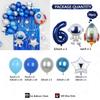 56pcs Children's Birthday Party Outer Space Astronaut Theme Party Balloon Set Aluminum Film Digital New Year Scene Decoration