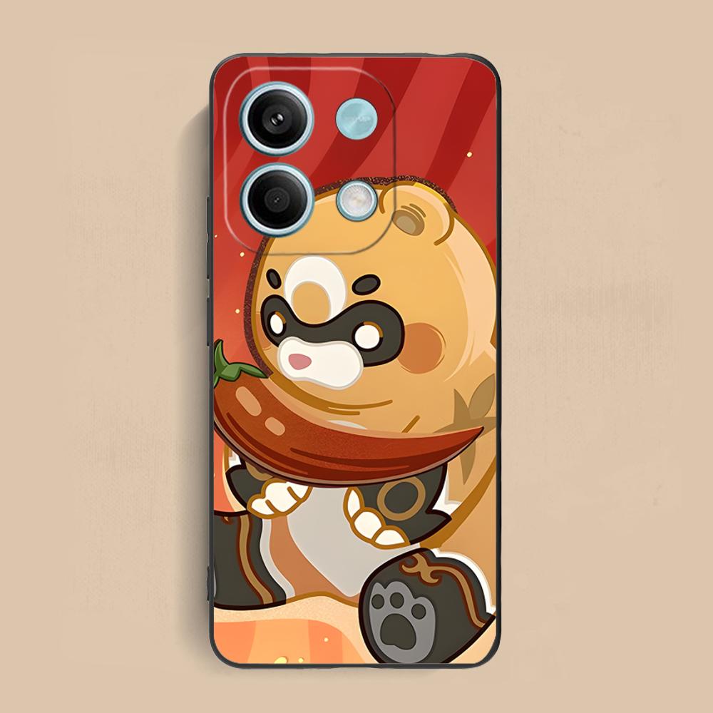 Game GI Xiangling Matte TPU Mobile Phone Case for Xiaomi Redmi Note 14 13 12 11 S Pro Plus 4G 5G Colorful Printing Cover