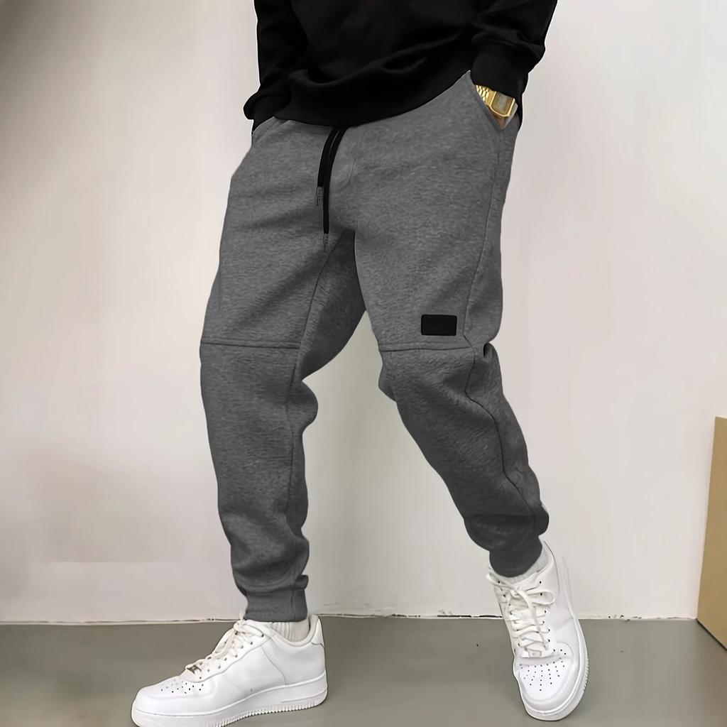 Autumn New Solid Color Guard Pants High Street Fashion Brand Retro Casual Leggings Trousers for Men