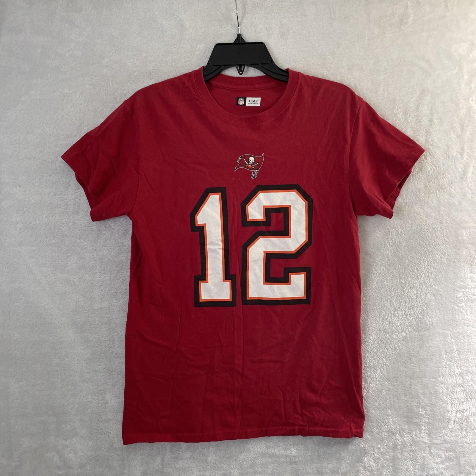NFL Mens T Shirt Tom Brady #12 Tampa Bay Buccaneers Small Short Sleeve Crew S