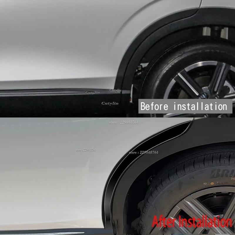 For Honda Vezel HR-V E:HEV -2024 ABS Carbon Fiber Rear Car Fender Flare Wheel Eyebrow Protector Arch Extender Moulding