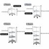 Multi-Tier Bathroom Storage Rack Large Capacity Rolling Cart Storage Rack  Home Organizer