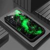 Electroplated glass phone case suitable for Samsung Galaxy S26 S25 S24 S23 S22 S20 S11 S10 FE Ultra Plus anti drop green pattern