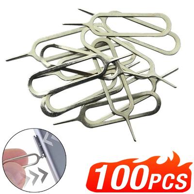 10/50/100 szt. Uniwersalny Pin do Karty SIM zapobiegający zgubieniu Wyrzutnik Igła Usuwacz Do iPhone Xiaomi Huawei Android Telefon Komórkowy Akcesoria Naprawcze