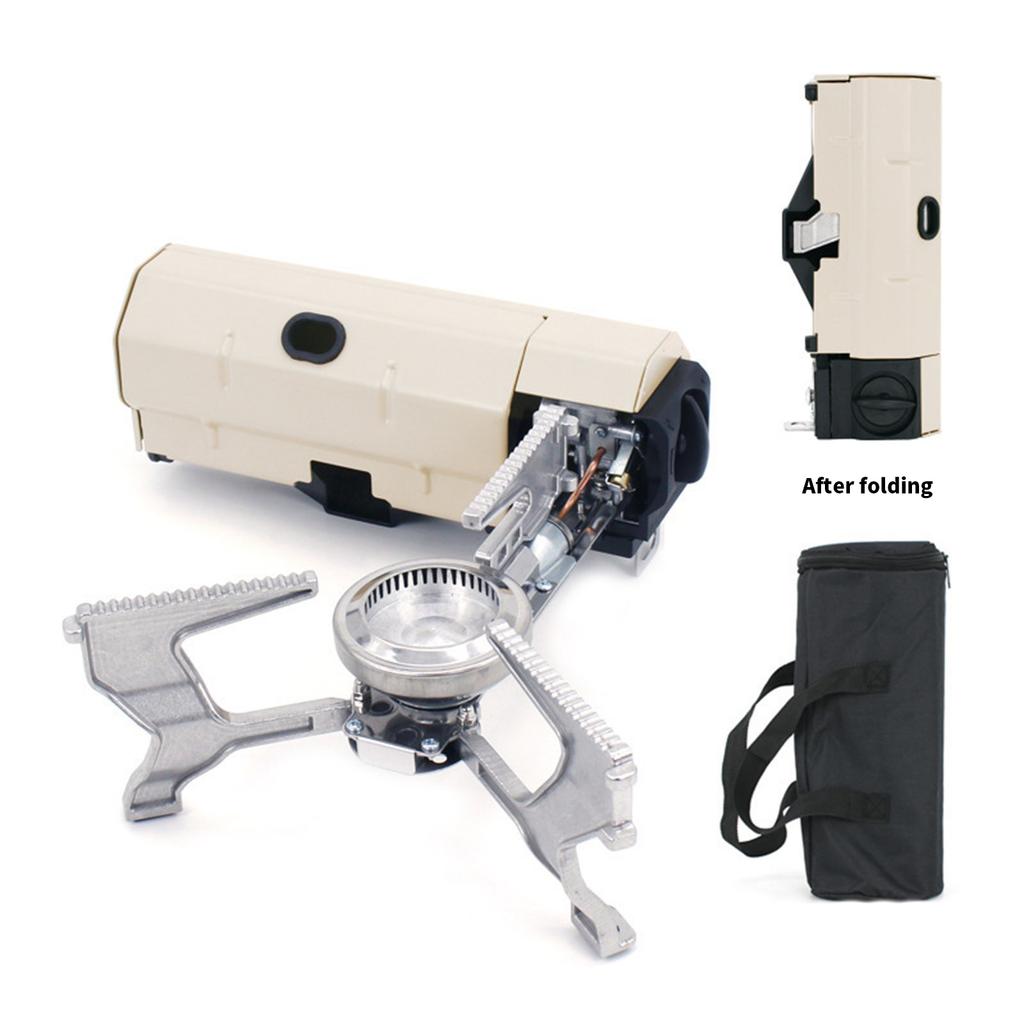 Stainless Steel Windproofed Camp Stove Portables Folding Cassettes Stove for Outdoor Use