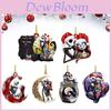 Nightmare Before Christmas Jack Sally Xmas Tree Pendant Halloween Decor Acrylic Gift