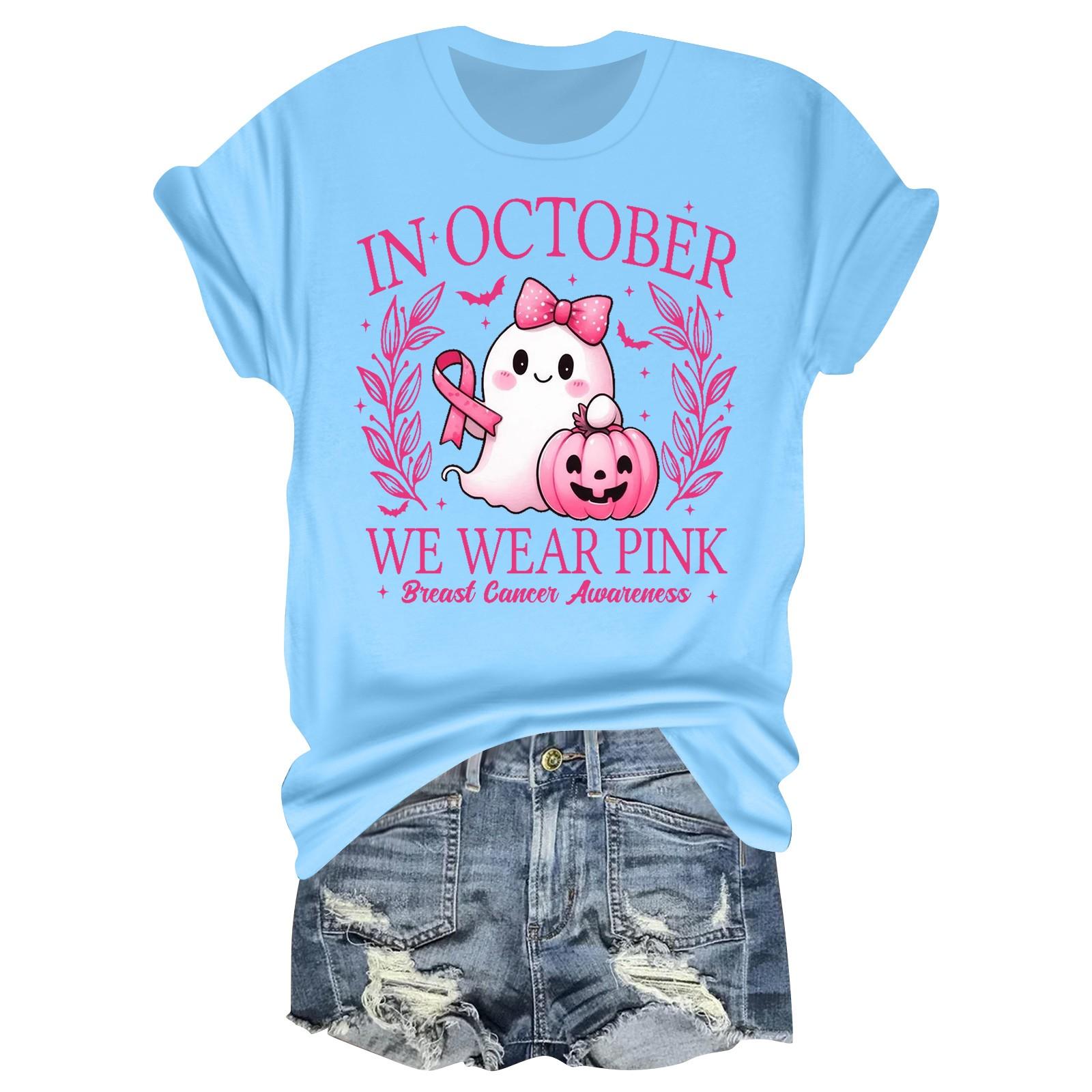 

Женская повседневная футболка на Хэллоуин с принтом груди, пуловер с круглым вырезом, топ с короткими рукавами XL