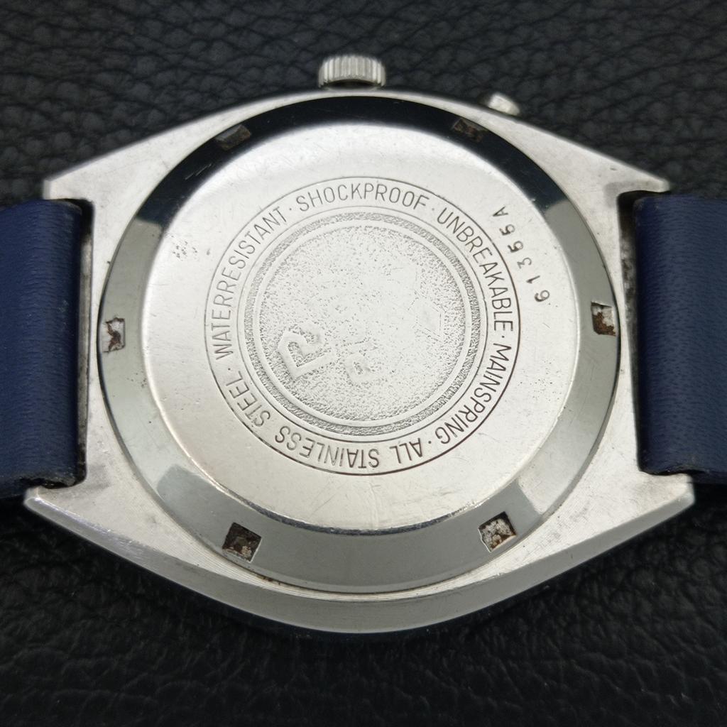 JAPAN VINTAGE RICOH R31 AUTOMATIC MENS BLUE COLOR DIAL WATCH a707635-1