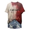 Bloody Shirt For Women Funny O Neck Short Sleeve Halloween Blood Clothes Gift Blood Splatter Womens Casual Tees