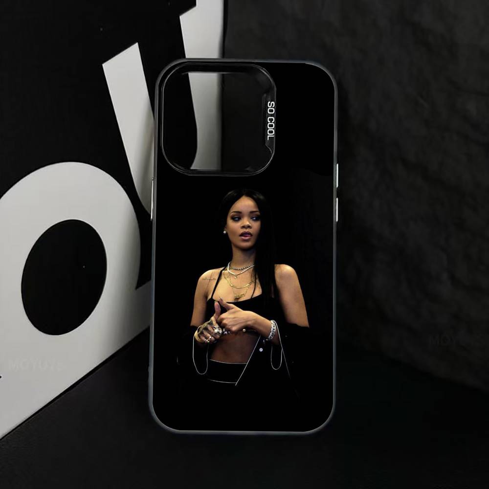 R-Ri L-Loud Handyhülle Für iPhone 17,16,15,14,13,12,11 Plus,Pro Max,XS,Farbig Versilberte Innenabdeckung