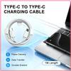 Original Apple 1M Dual Type‑C Fast Charging Cable Braided USB‑C To USB‑C Cord Durable Wide Compatibility For Phone Tablet Laptop
