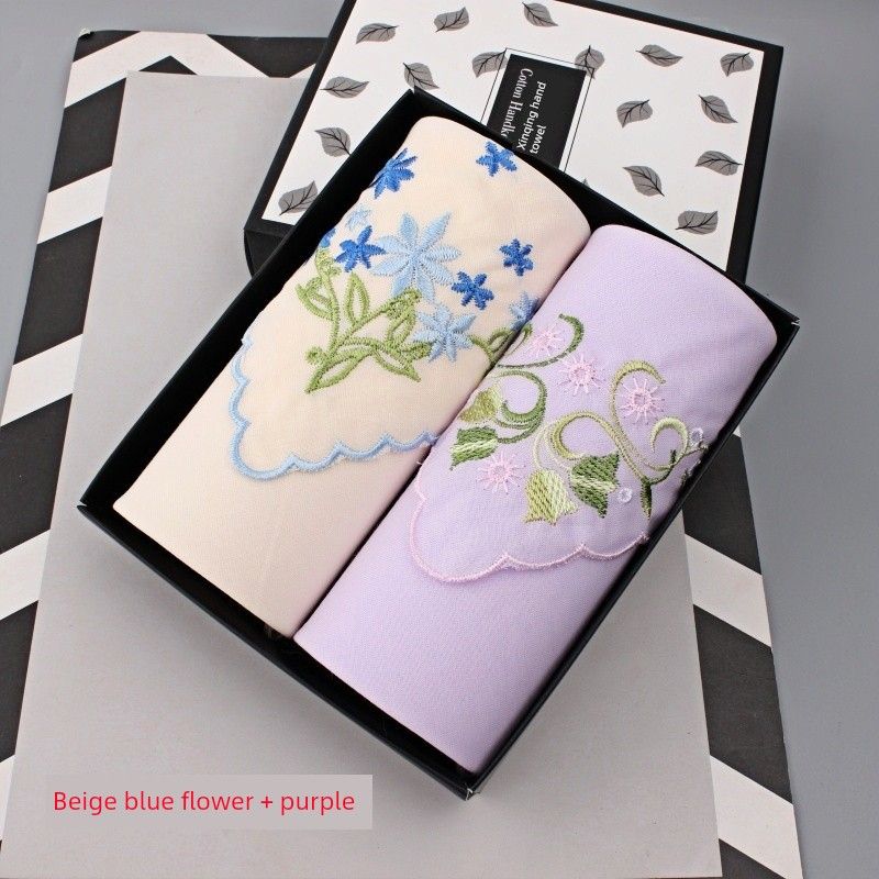 Embroidered Portable Fresh Handkerchief