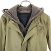 Wjk Reluxe Made In Japan 2way Military Coat S Khaki Sweatshirt Hood Men's Used