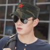 Four Seasons Cotton Camouflage Sun Hat with Star Embroidery - Unisex Flat Top Design