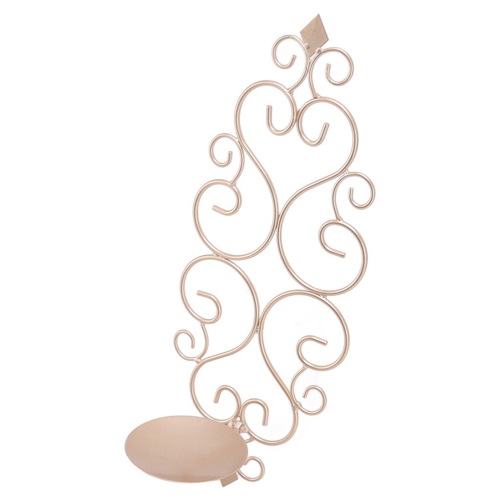 Kerzenhalter Eisen Kerzenständer Klappbare Wandmontage Basis Wandleuchte Heimdekoration für Zimmer Champagner