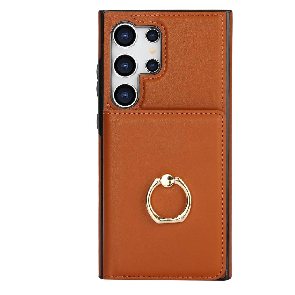 Wallet Case with Card Holder, 360° Rotation Ring Kickstand Magnetic Clasp for Samsung Galaxy S26 S25 S24/23/22/21 Ultra/Note 20