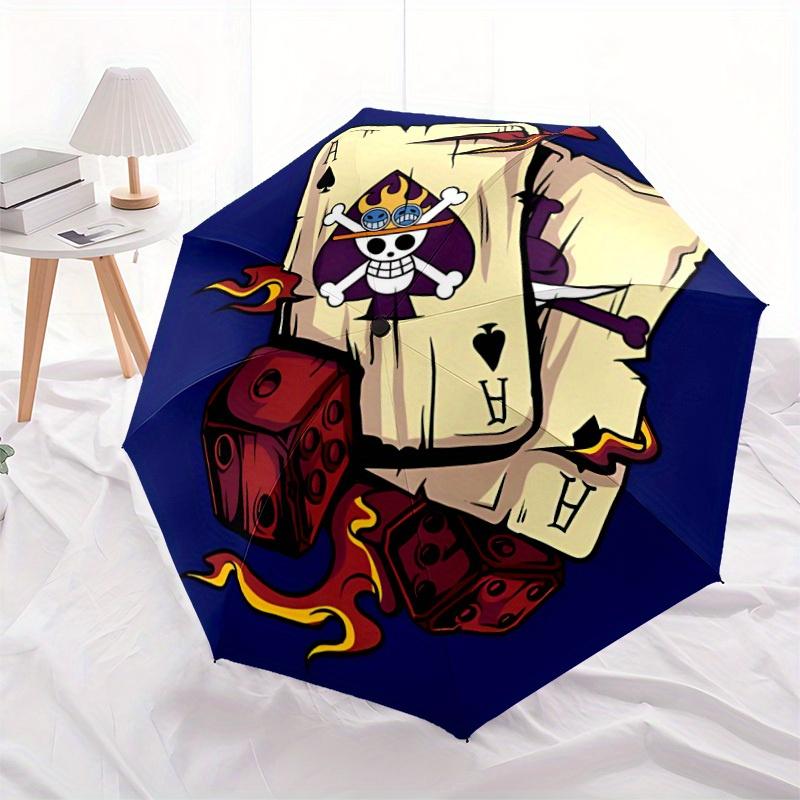 One Piece Automatic Open/Close Umbrella   Compact Travel Umbrella, 8 Rib Heavy Duty Construction, Ideal Gift, 163
