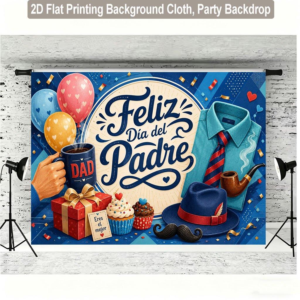 1 Piece of 2D Flat Background Fabric, a Background Fabric for Displaying Celebration Elements Related To Father's Day.