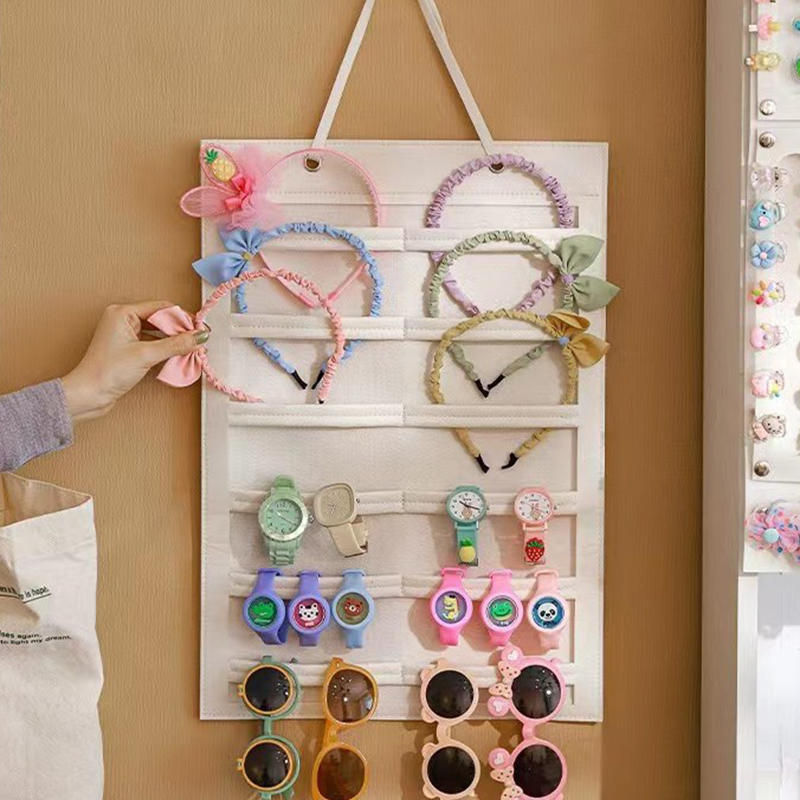 Hair Bows Organizer Wall Hanging Large Capacity Headband Holder Hair Clip Storage Hanger Space Saving Accessory For Girl Room