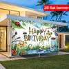 2D Flachbanner Polyester Cartoon Insektenmuster Partybanner Geburtstagsfeier Dekoration Hintergrundtuch
