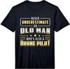 Mens Never Underestimate an Old Man Quadcopter Drones Drone Pilot Performance T-