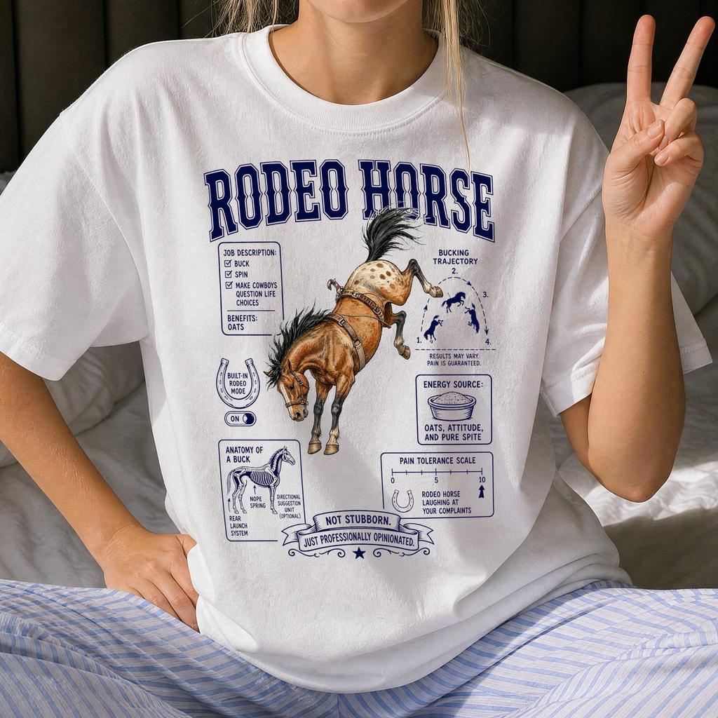 Funny Rodeo Horse Shirt - Retro Equestrian Gift - Sarcastic Rodeo Horse Clothing