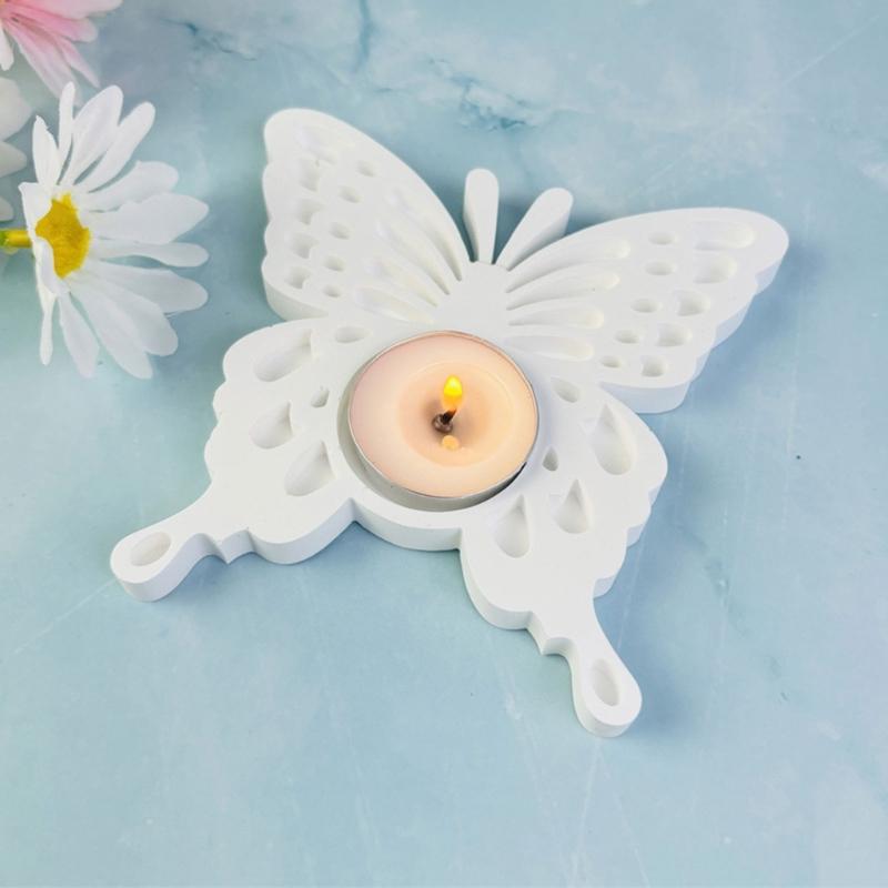 Butterfly Candlestick Resins Moulds Candle Holder Silicone Molds for Table Home Decorations DIY Castings Moulds