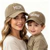 Cappellini da baseball coordinati mamma-figlio "MOM" e "MIN", cappellini da sole in morbido cotone per mamma e bambini, ideali per l'uso quotidiano e all'aperto