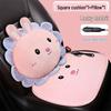 Cartoon Doll Style Heated Car Seat Cushion Set - Three Pieces for Winter Comfort