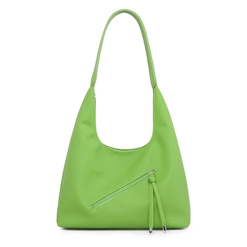 Luxury Designer Ladies Handbags Solid color Leather Shoulder Bags for Women’s Fashionable Zipper Decoration Female Crossbody Bag