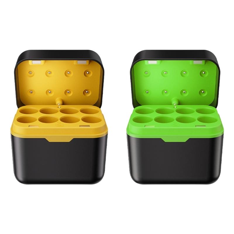 Multi Bay 1.5V 2A Battery Charging Station With LED Indicators And Safety Protections For Home Electronics