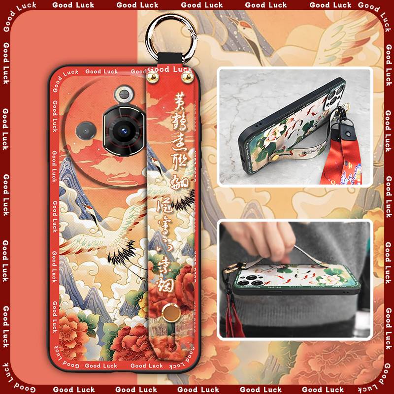 Capa de Telefone Estilo Chinês Resistente à Sujeira Para ZTE Nubia Focus Pro 5G Suporte Moda Anti-choque Para Mãe Capa Traseira Anel