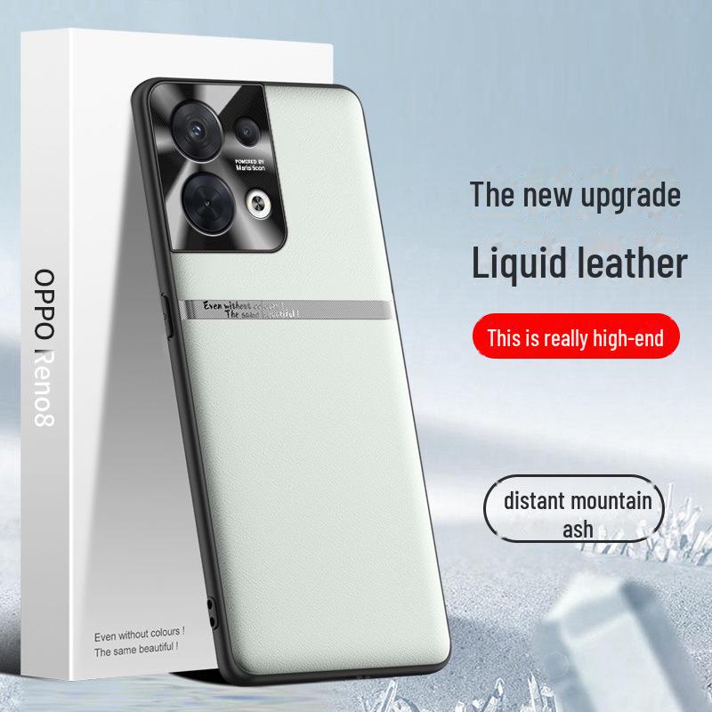 Liquid Leather Anti-Fall and Anti-Fouling Case for OPPO Reno 8