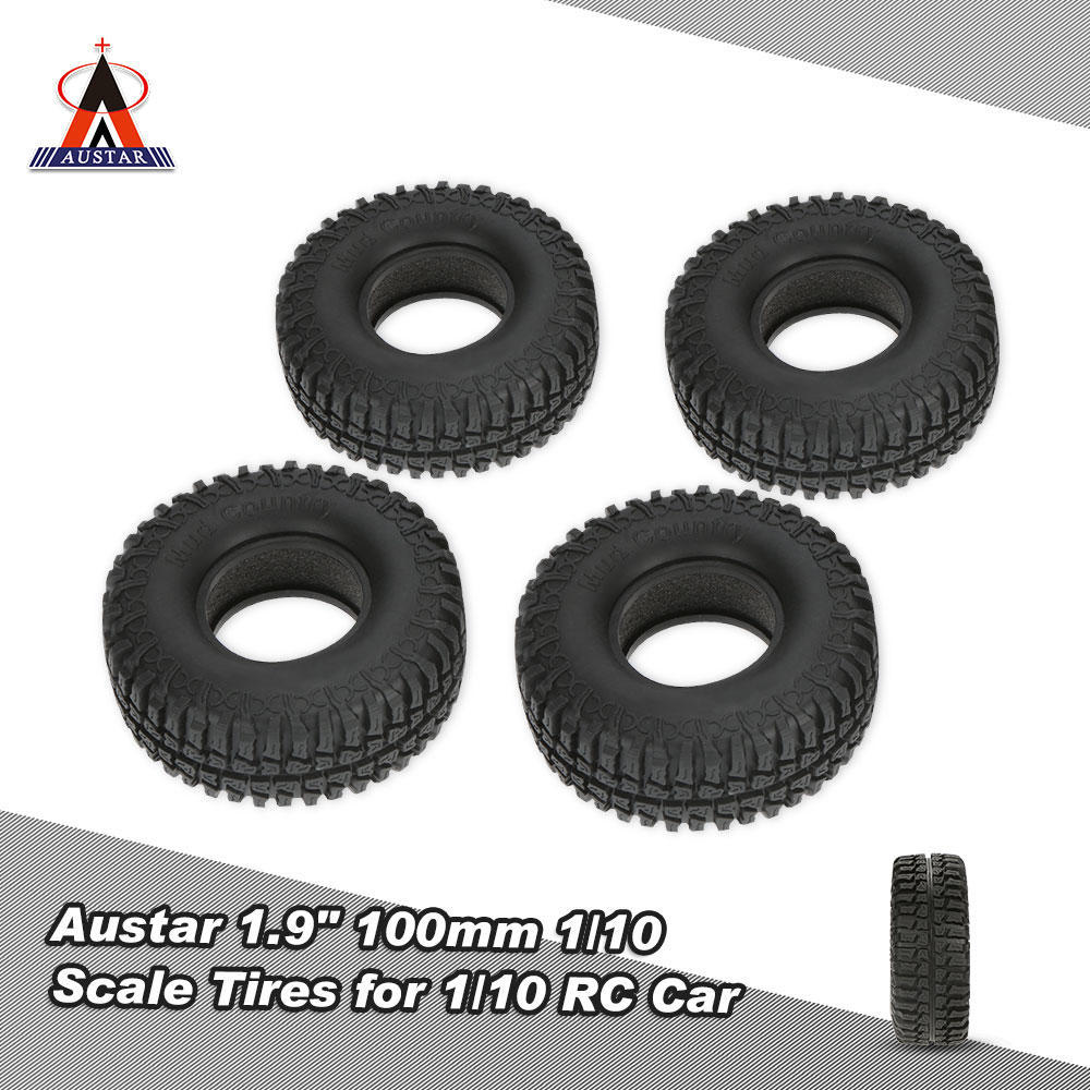 

4 штуки Austar 1.9 100 мм 1/10 llantas para 1/10 RC4WD D90 RC Rock Crawler 4 Pcs чорний