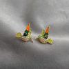 Bunte Emaillierte Zirkon Kolibri Ohrringe - Luxuriöser Nischenschmuck im vielseitigen Ins-Stil